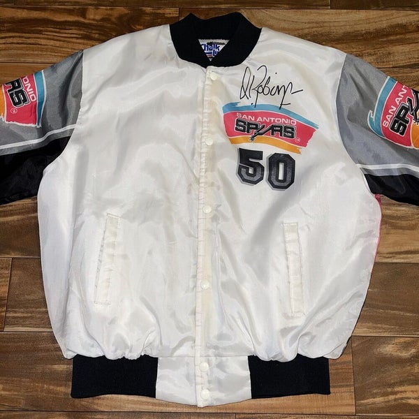 Vintage Rare San Antonio Spurs David Robinson Chalk Line Fatimation Jacket  Sz L