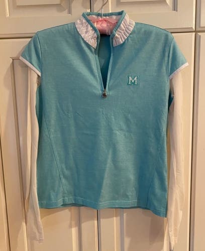 Golf Shirt Green with build in UV sleeve