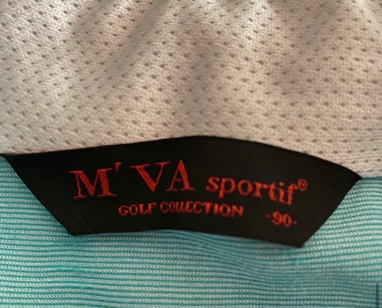 Quarter Zip Golf Shirt Green white build-in UV Sleeves Women's XS