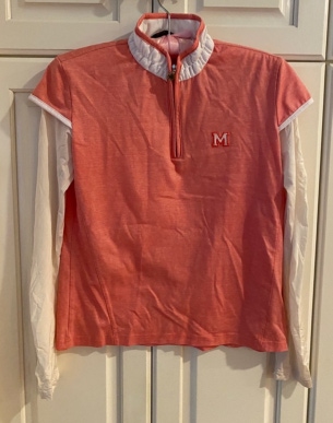 Golf Red Shirt with build in UV long sleeve