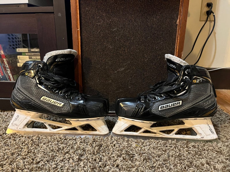 Used Bauer Regular Width Size 9.5 Supreme S27 Hockey Goalie Skates