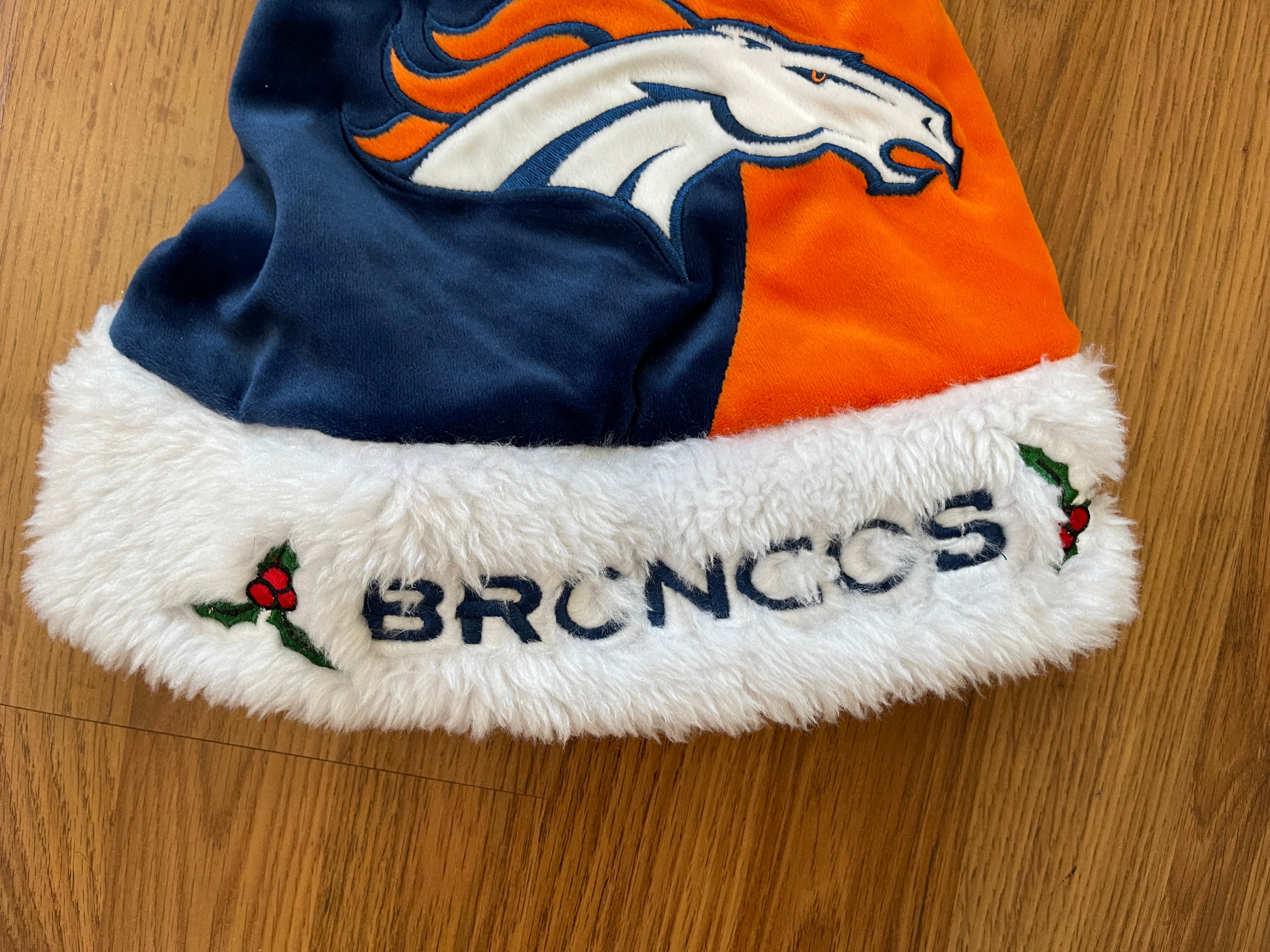 NFL, Accessories, Nfl Denver Broncos Unisex Holiday Light Up Santa Hat