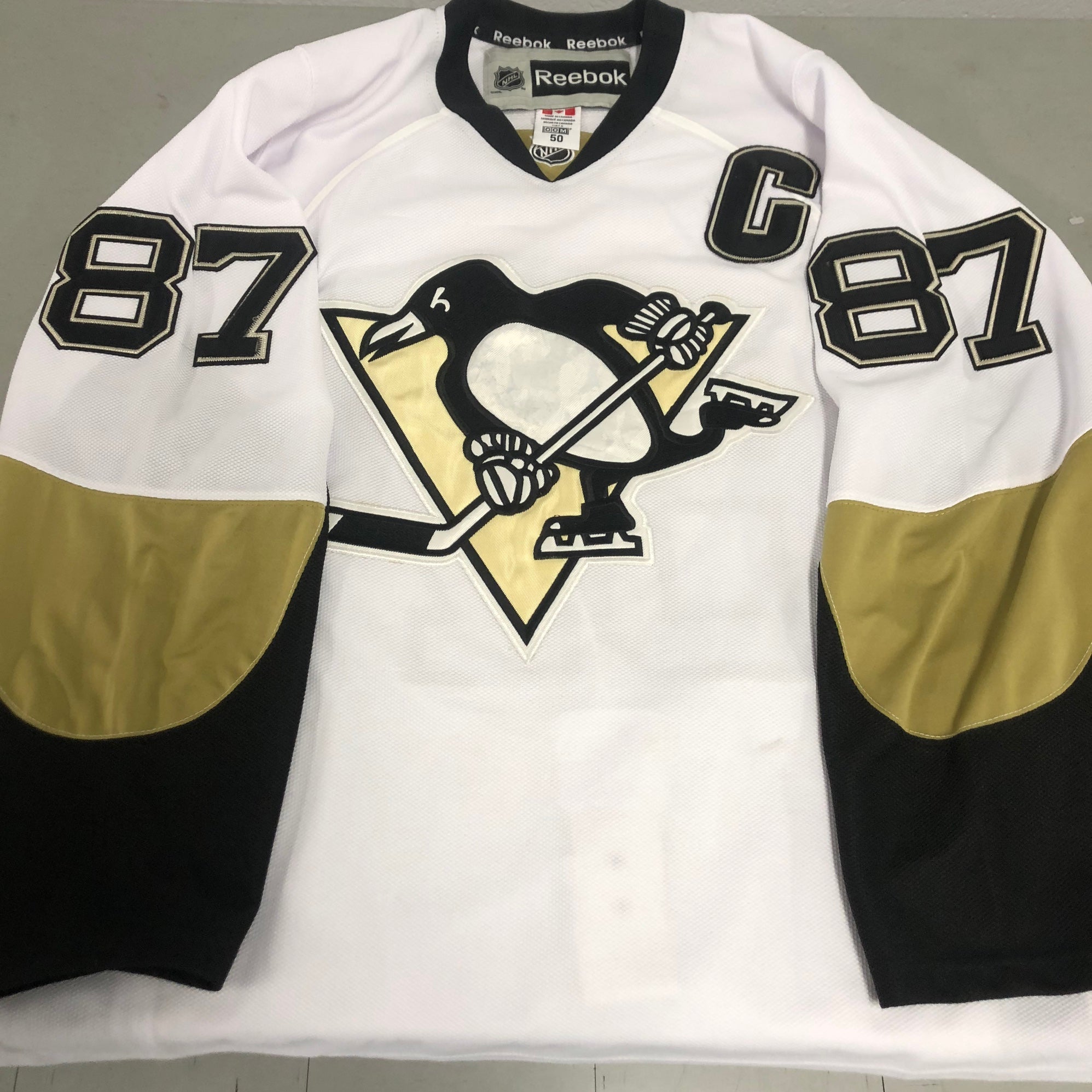 NWT Adidas Sidney Crosby Pittsburgh Penguins Alternate Hockey Jersey 50