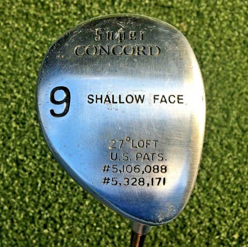 Super Concord Shallow Face 9 Wood 27* RH Stiff Graphite ~40.5" +New Grip /mm2957