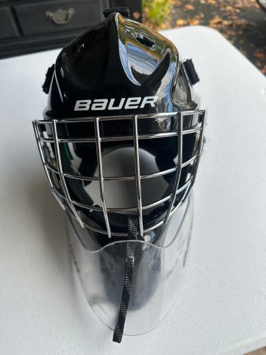 Used Bauer NME4 Mask W Throat Protector