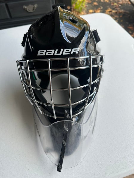 Used Bauer NME4 Mask W Throat Protector