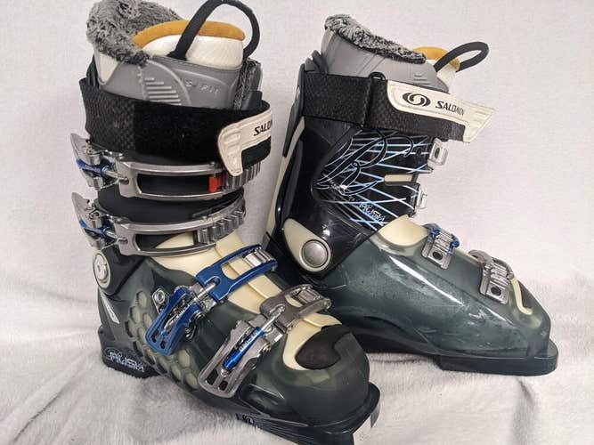 Salomon Rush Women's Ski Boots Size Mondo 23 Color Green Condition Used