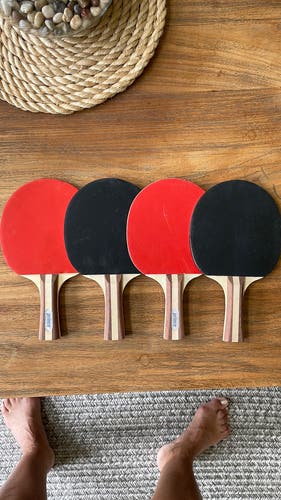 Prince Premium Brand Ping Pong 4 Paddle Set & 28 New/Used Ping Ping Balls!
