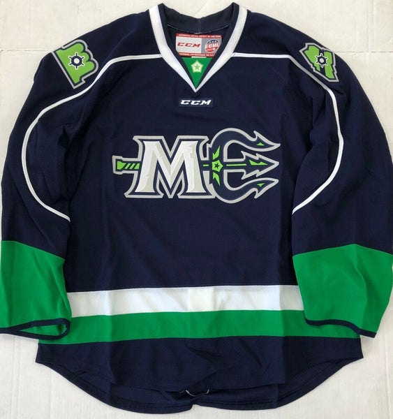 New Authentic Pro Stock CCM Maine Mariners Echl Hockey Player Jersey Sz 56 7287
