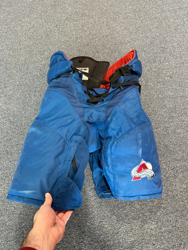 Used Blue CCM HPTK Pro Stock Pants Colorado Avalanche #93 Medium