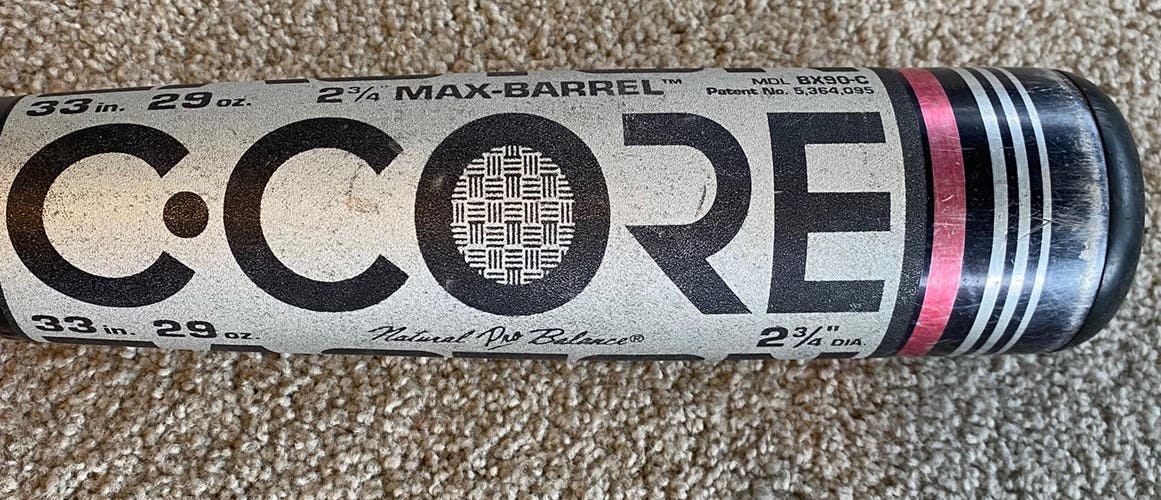 EASTON C-CORE 33/29 Model BX90-C Trampoline Alloy Baseball Bat 2 3/4" Barrel