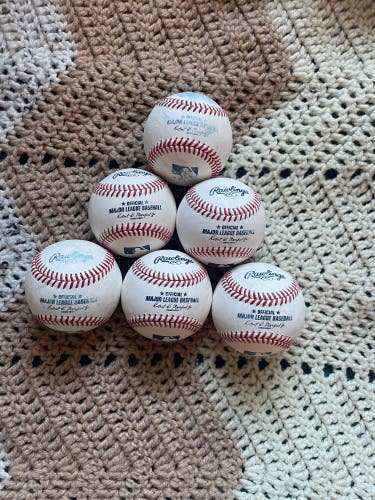 (6) MLB Baseballs