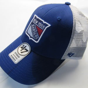 NHL New York Rangers 47 Brand MVP Women's Glitter Adjustable Hat Blue & White