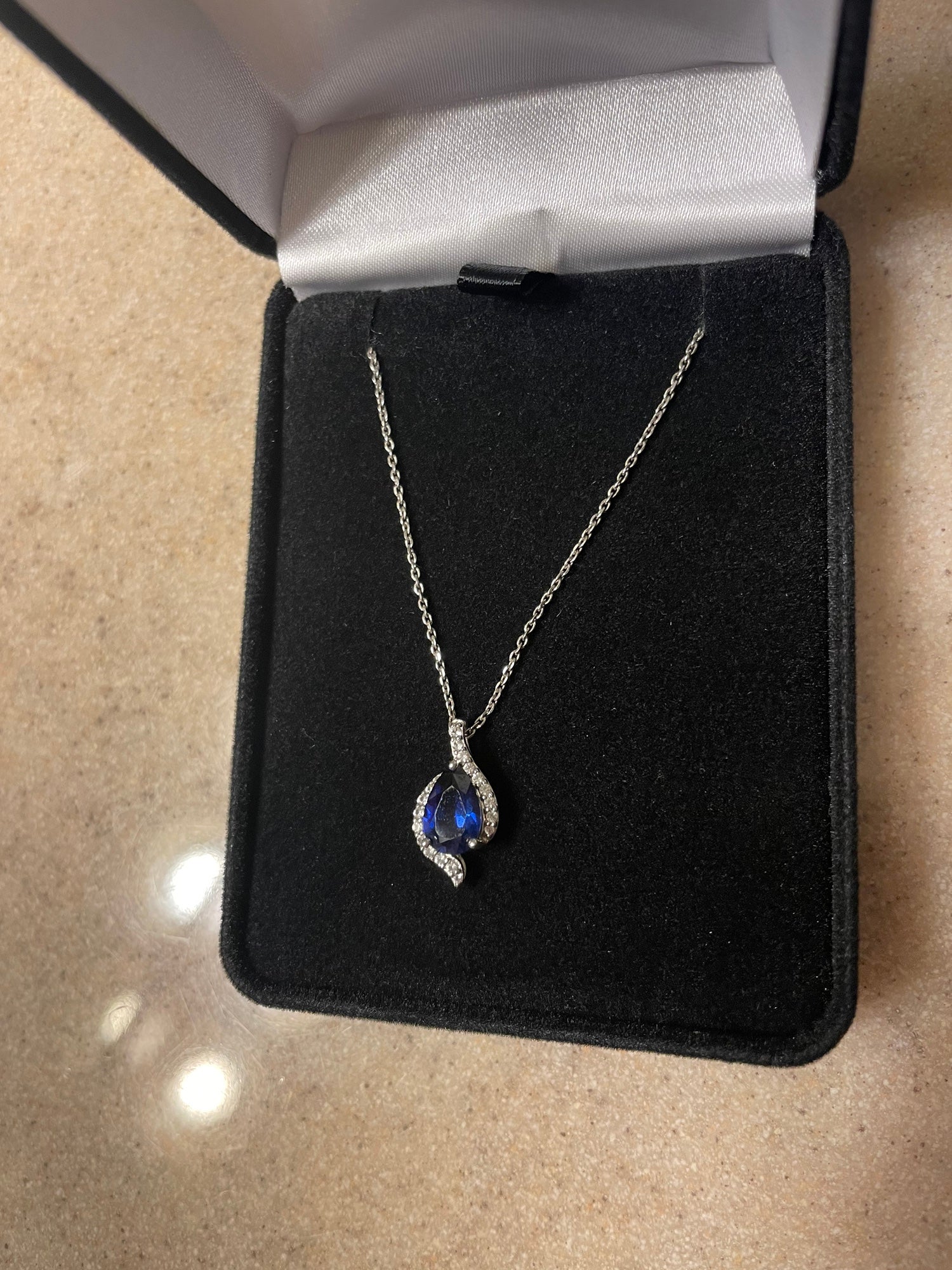 Cushion Cut Sapphire Necklace Kay Jewelers Sapphire Necklace Kay