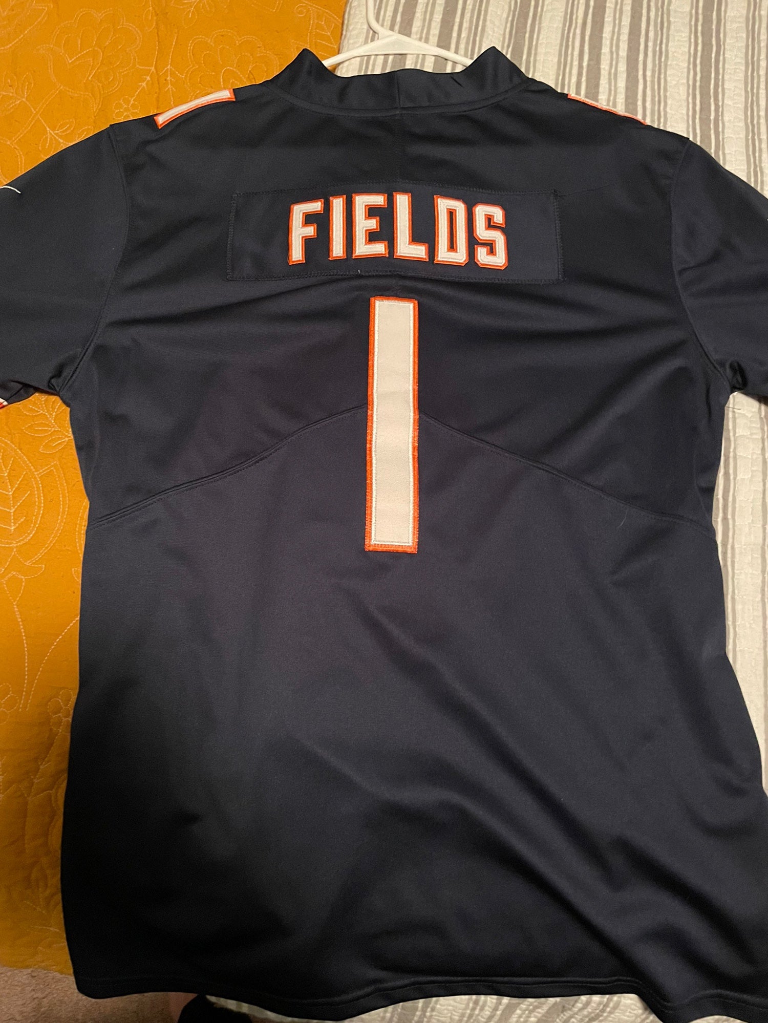 Nike Men's Chicago Bears Justin Fields #1 Navy Game Jersey