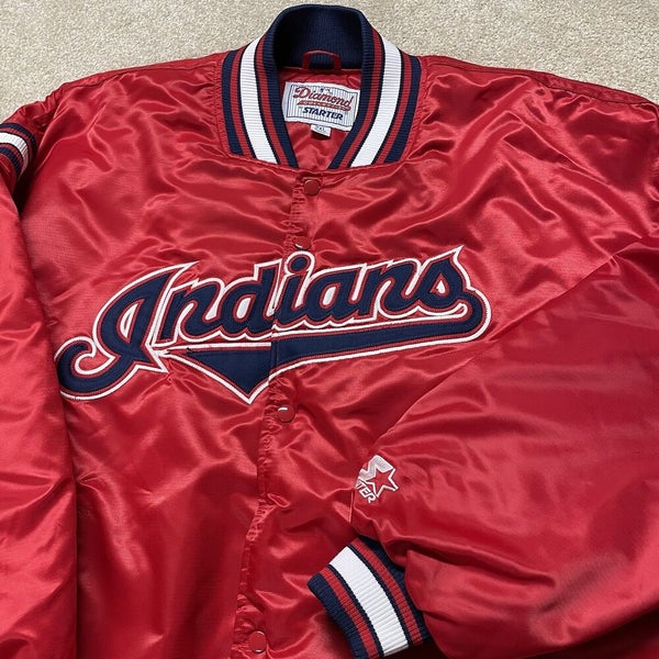 Vintage RARE Diamond Collection Cleveland Indians Starter Jacket Size XL 