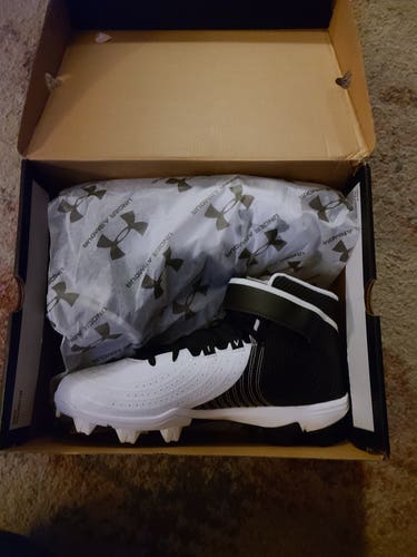 Black New Adult Men's Size 8.0 (Women's 9.0) Molded Cleats Under Armour High Top Bryce harper