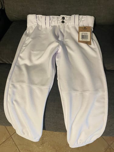 DeMarini Girl's Belted Fastpitch Softball Pant - White -Large - WTD4040TWGL NEW
