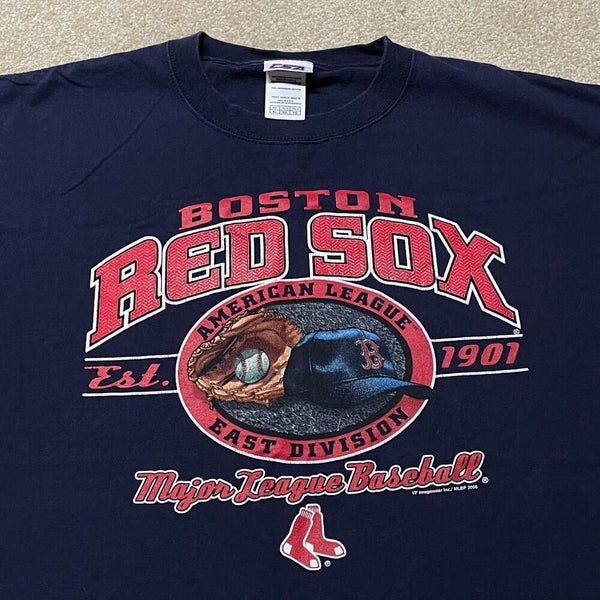 vintage 90s BOSTON RED SOX T-Shirt LARGE trench mlb baseball