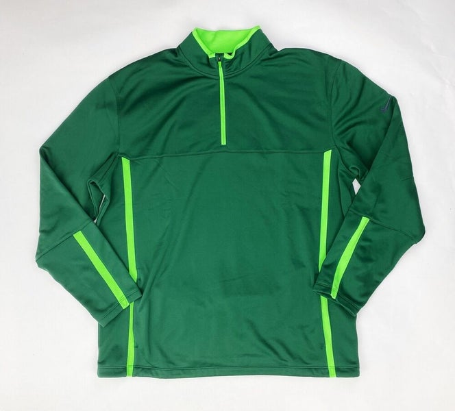 Nike Therma-FIT Cover Up 1/2 Zip Pullover Golf Jacket Men's XL Green 686085