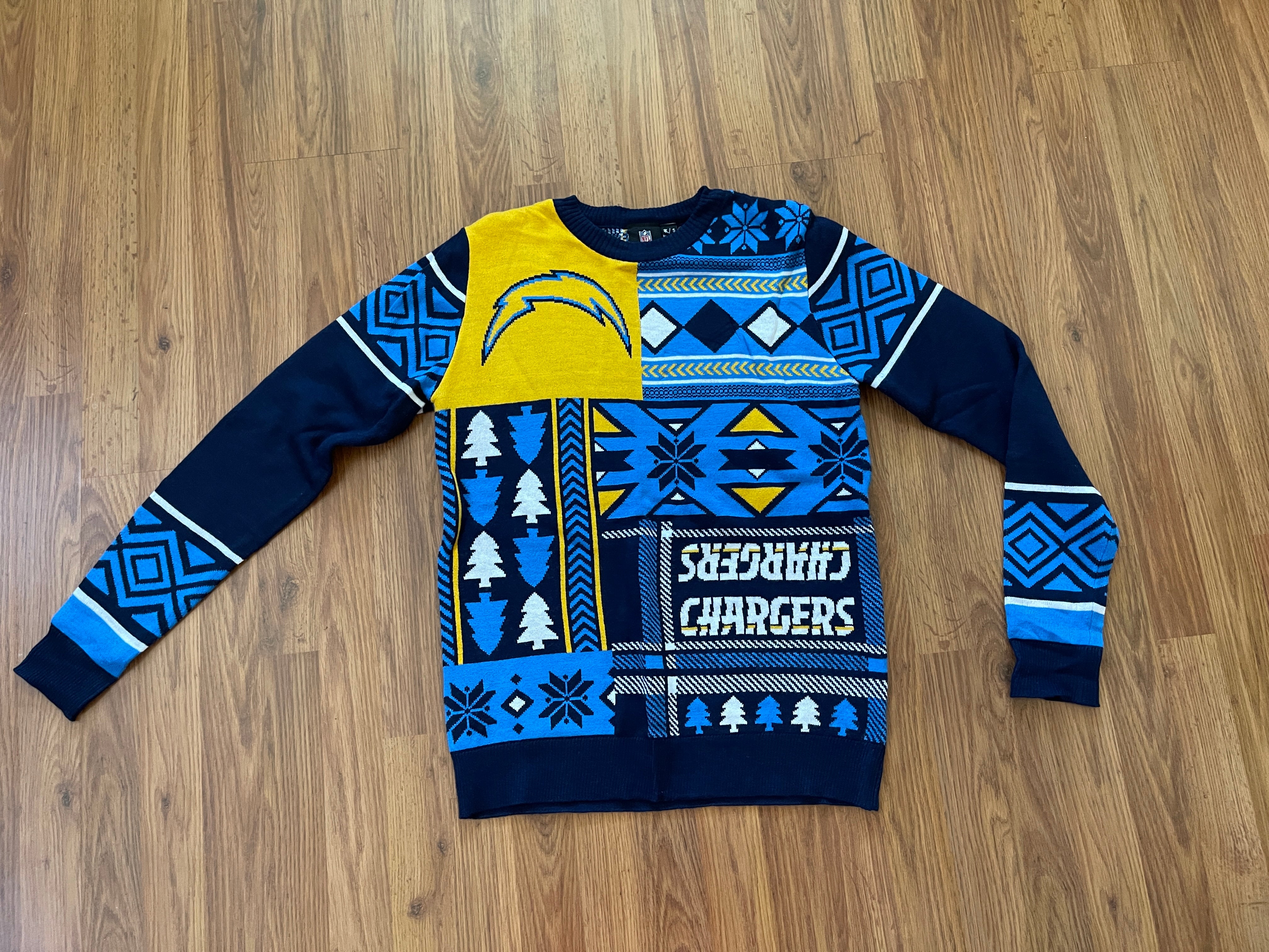 NFL Los Angeles Chargers Sled 3D Ugly Christmas Sweater Custom