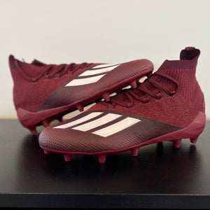Size 12.5 Adidas Adizero Primeknit Football Cleats NWT Collegiate Burgundy