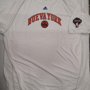 21108-3 Adidas NEW YORK KNICKS Game Used Authentic "Nueva York" Game Shirt COA