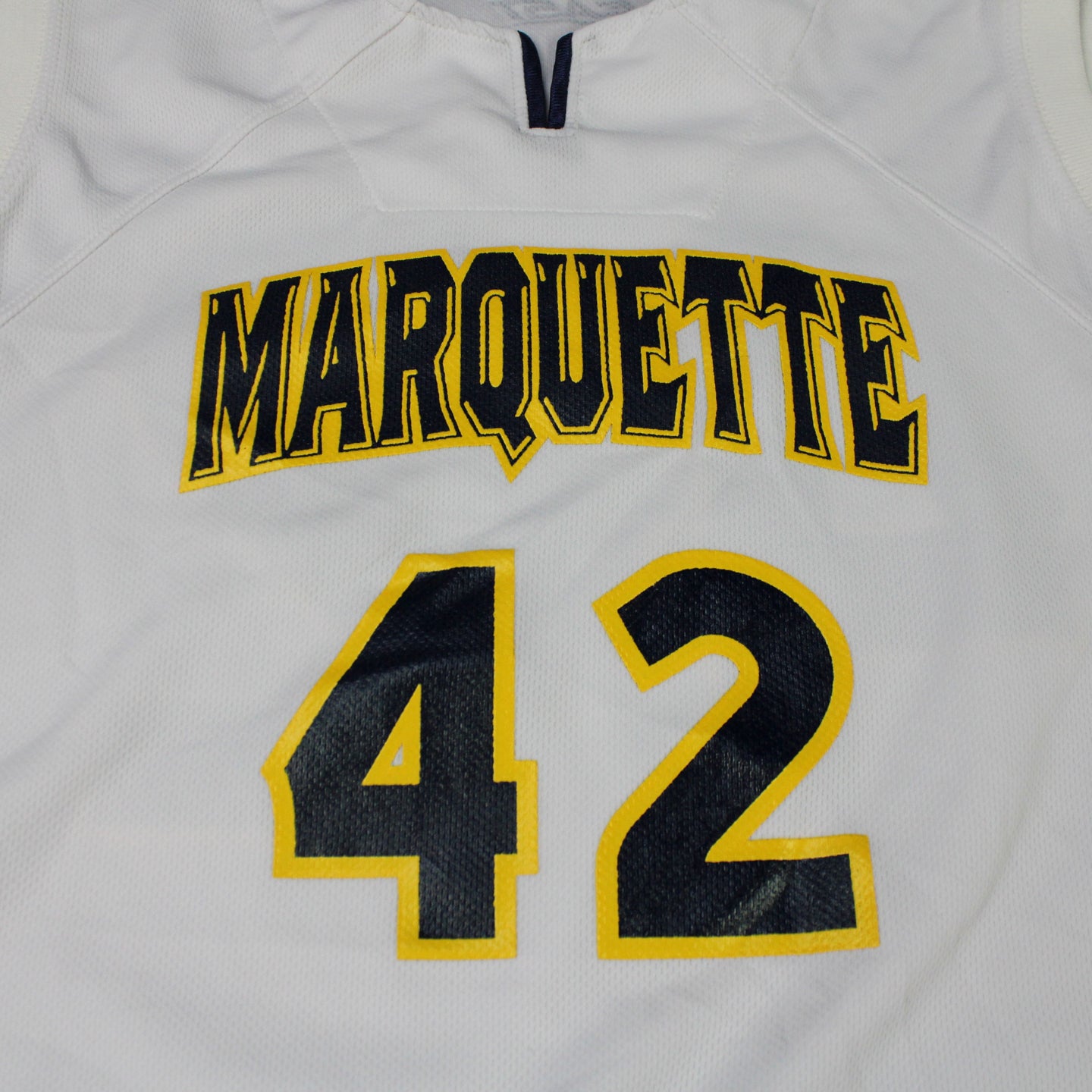 Nike Elite Marquette Golden Eagles Jersey Mens 2XL Blue Yellow Basketball  NCAA