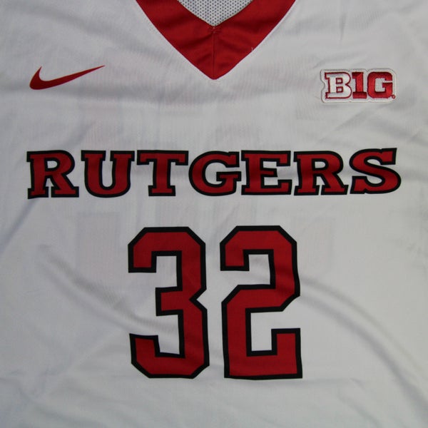 Rutgers Scarlet Knights Nike Game Jersey - Basketball Men's White/Red Used