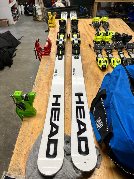 Used 2019 HEAD 185 cm Racing World Cup Rebels i.SG RD Skis With Bindings Max Din 16