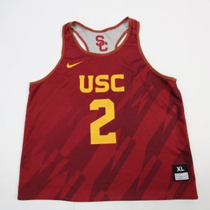 USC Trojans Nike Practice Jersey - Basketball Men's Red/Light Gray Used XL