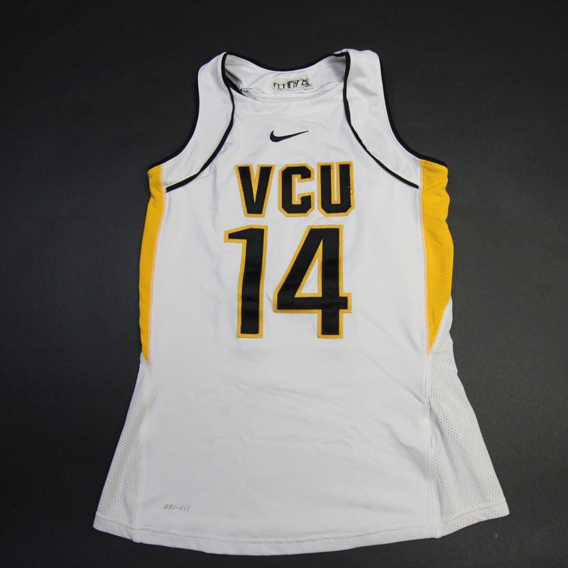 VCU Rams Nike Dri-Fit Game Jersey - Basketball Women's White/Gold Used S