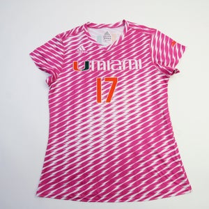 Miami Hurricanes adidas Practice Jersey - Soccer Women's Pink New L