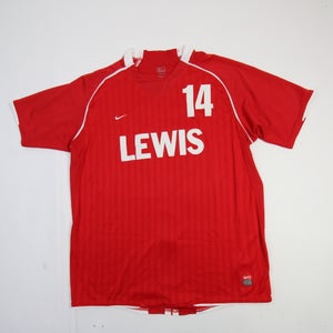 Lewis University Flyers Nike Team Game Jersey - Soccer Men's Red/White Used L