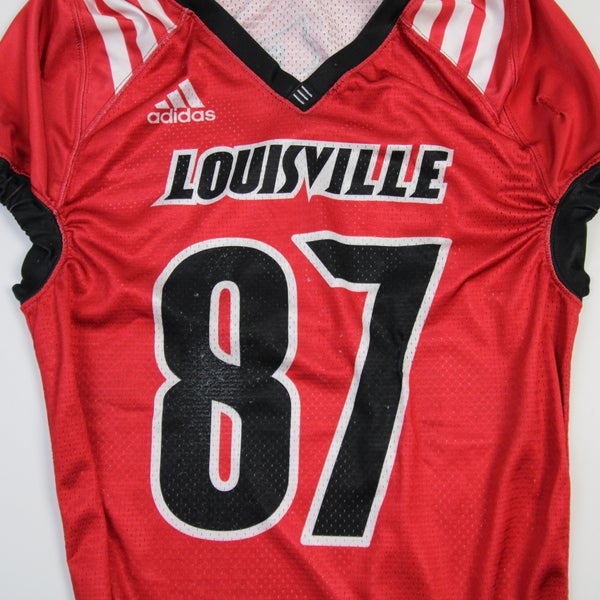 Louisville Cardinals adidas Practice Jersey - Football Men's White/Red  Used
