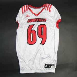 Louisville Cardinals adidas Practice Jersey - Football Men's White/Red Used L