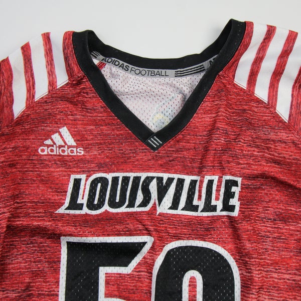 Louisville Cardinals adidas Practice Jersey - Football Men's White/Red  Used