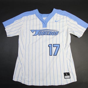 San Diego Toreros Nike Game Jersey - Softball Women's White/Light Blue Used M