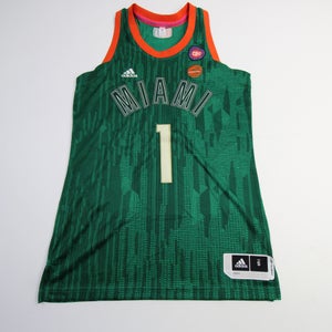 Miami Hurricanes adidas Game Jersey - Basketball Men's Green/Orange New LT