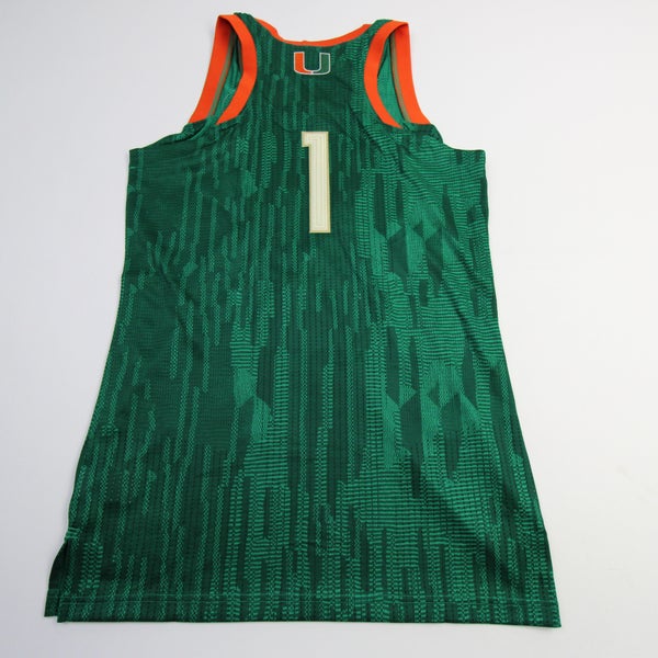 Miami Hurricanes adidas Game Jersey - Basketball Men's Green