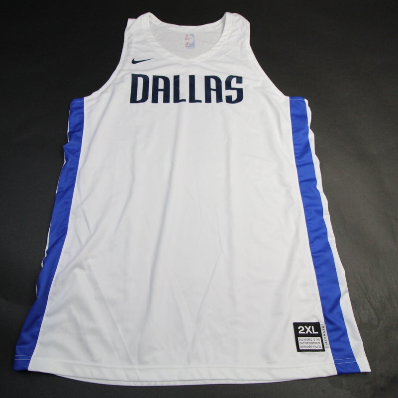 Dallas Mavericks Nike Practice Jersey - Basketball Men's White/Blue New 2XLTT