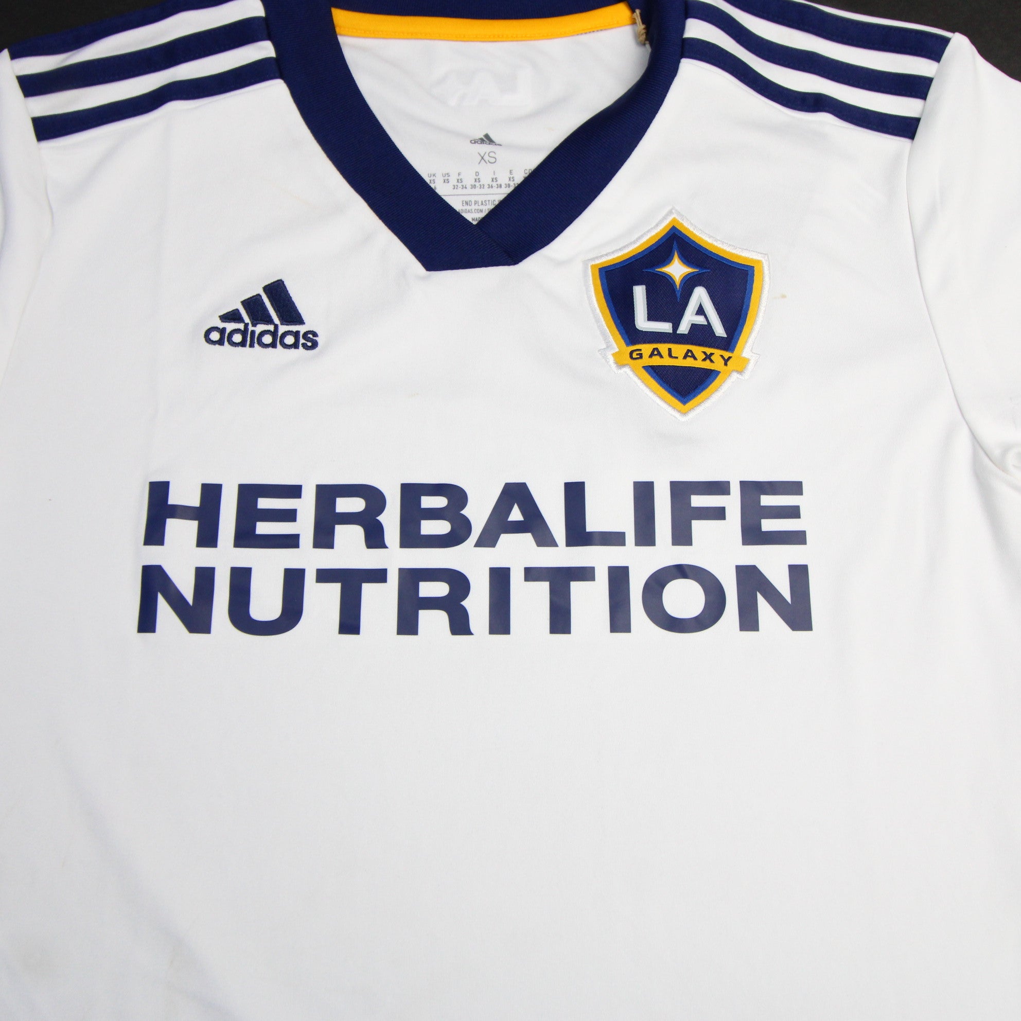 Men's adidas White LA Galaxy Jersey Hook AEROREADY T-Shirt