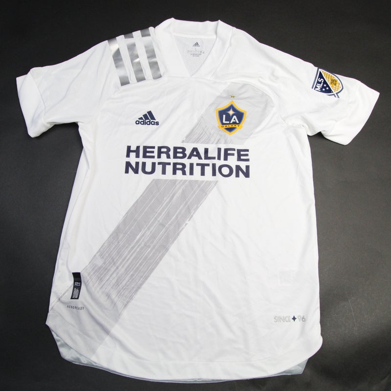 Men's adidas White LA Galaxy Replica Home Jersey