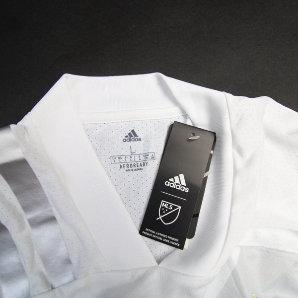 LA Galaxy adidas Aeroready Game Jersey - Soccer Men's White/Gray New M