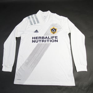 LA Galaxy adidas Aeroready Game Jersey - Soccer Men's White/Gray New L