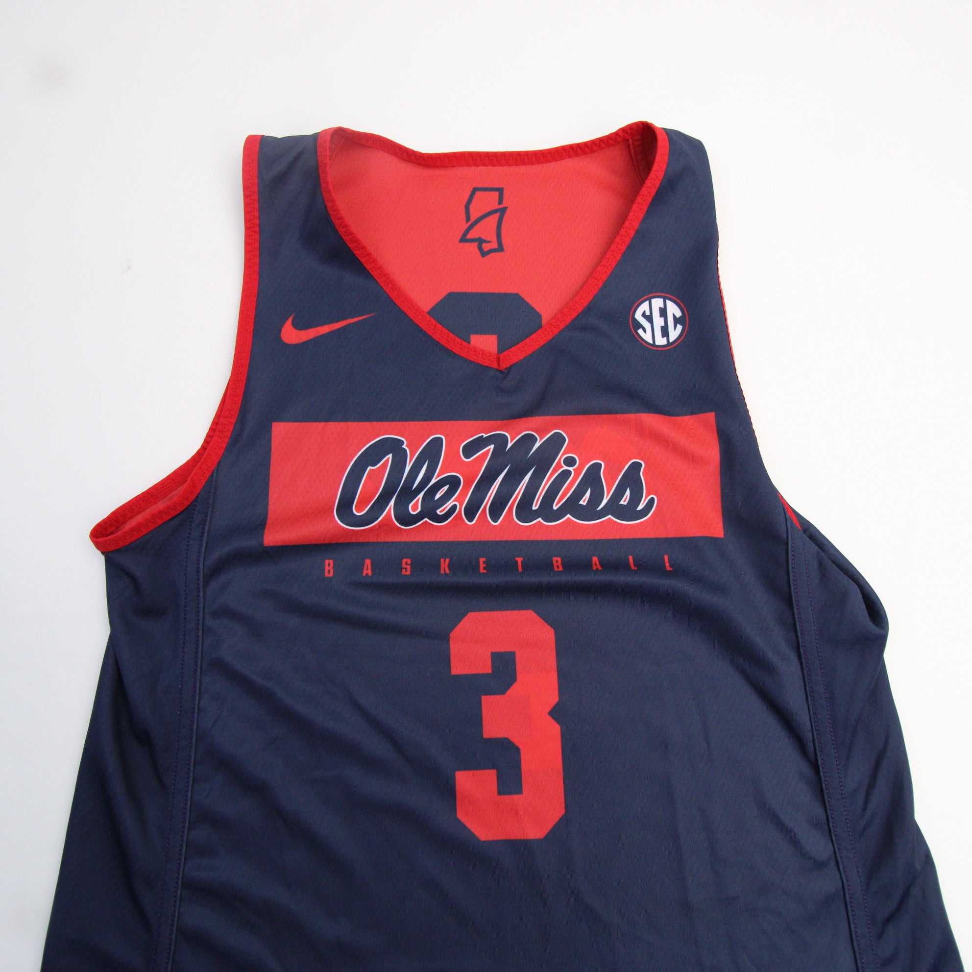 Ole Miss Rebels Jersey Name and Number Customizable College Basketball Jerseys Replica Navy
