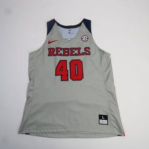 Ole Miss Rebels Nike Game Jersey - Basketball Men's Cream/Red Used M