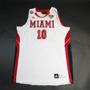 Miami RedHawks adidas Game Jersey - Basketball Men's White/Red Used L