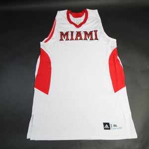 Miami RedHawks adidas Game Jersey - Basketball Men's White/Red Used 3XL