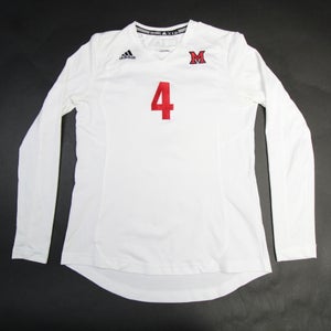 Miami RedHawks adidas Climalite Game Jersey - Volleyball Women's White Used L